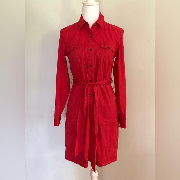 Banana Republic Dresses & Skirts - Banana Republic, Shirt Dress with Belt, Pockets and Roll Tab Sleeves, Size 4